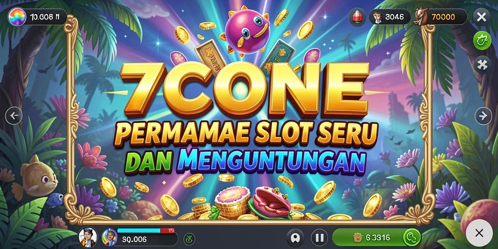 Screenshot gameplay 7CONE menampilkan momen mendebarkan dari putaran Slot.