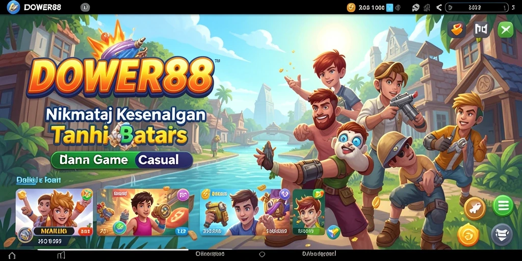 Tampilan gameplay DOWER88 yang menawan dan penuh warna.