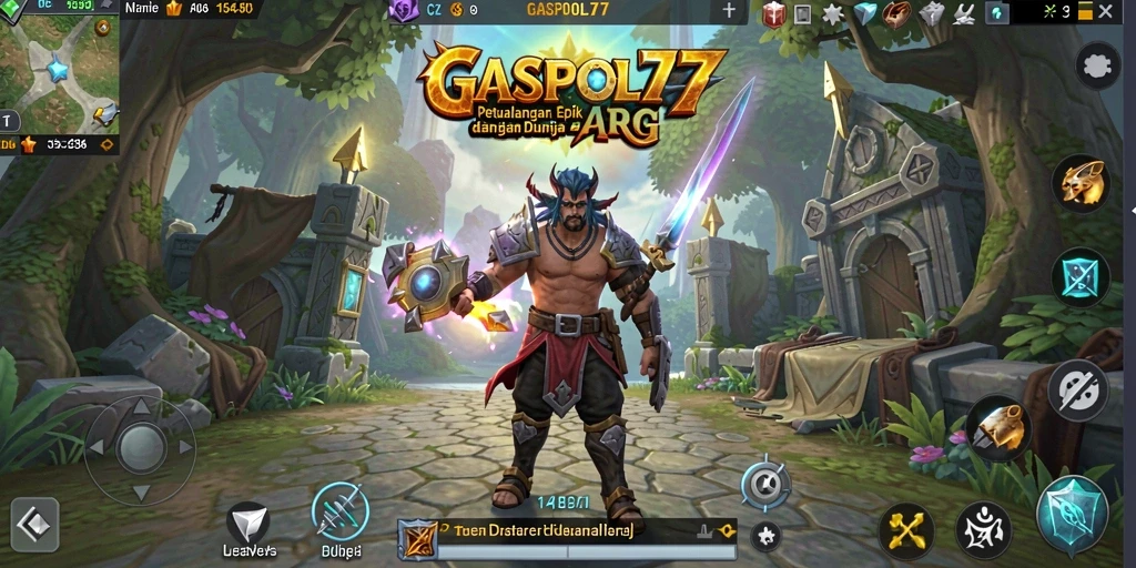 Screenshot GASPOL77 menampilkan pertarungan epik dalam dunia ARPG.