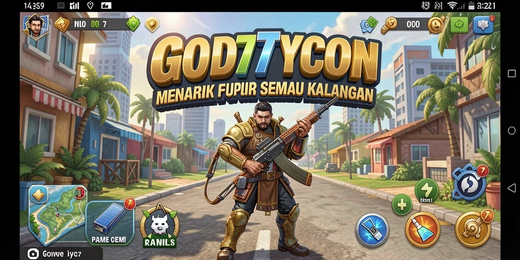 Tampilan gameplay Tycoon yang menarik di GOD77.