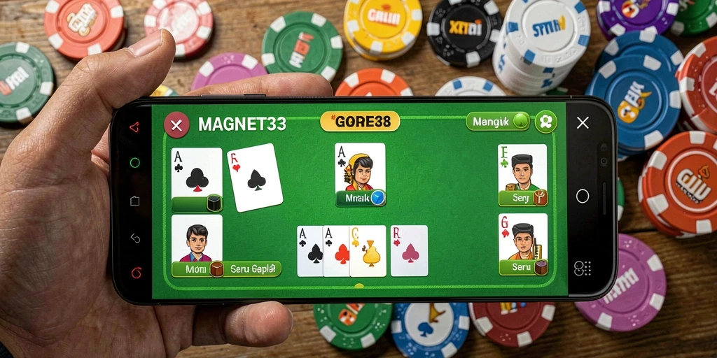 Screenshot gameplay MAGNET33 menampilkan pengalaman bermain Gaple yang seru.