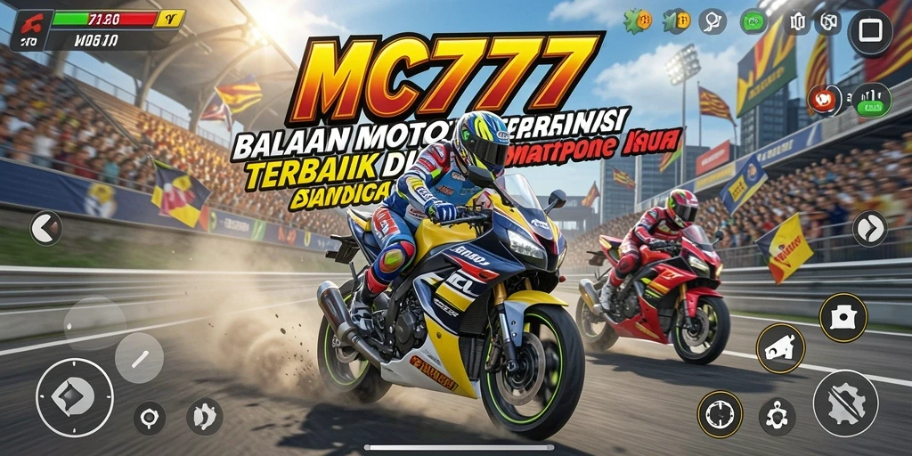 Gameplay seru dari MC777 yang menampilkan aksi balapan motor.