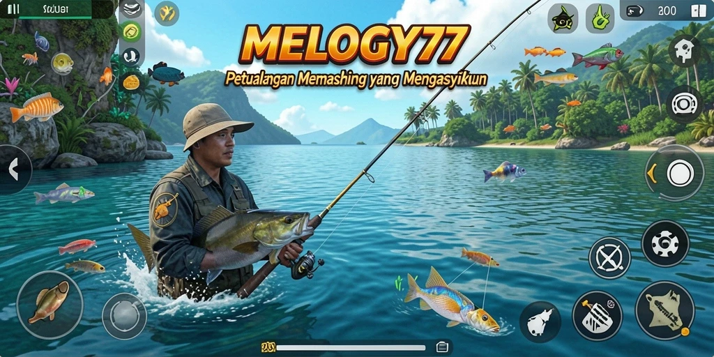 Tangkapan besar dalam game memancing MELODY77.