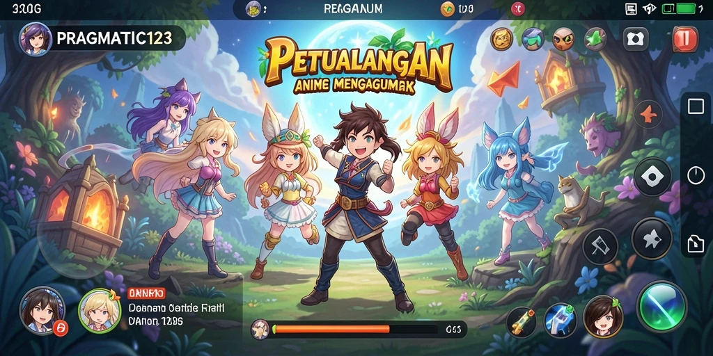 Screenshot gameplay PRAGMATIC123 dengan karakter Anime yang keren.