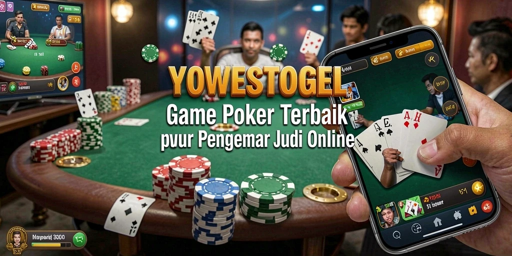 Tampilan gameplay menarik dari YOWESTOGEL saat bermain poker.