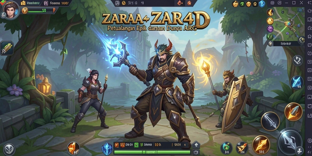 Tampilan seru dari gameplay <strong>ZARA4D</strong> saat melawan monster epik.